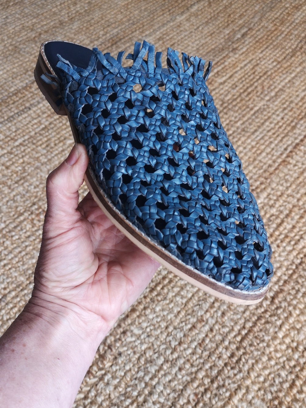 Free People blue woven leather flats - Picture 4 of 15